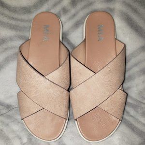 MIA pink slip on sandals
